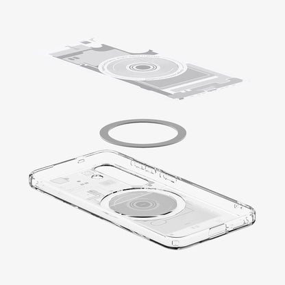 Etui MagSafe dla Samsung Galaxy S25 S931, Spigen, Ultra Hybrid Zero One, Białe ACS09004