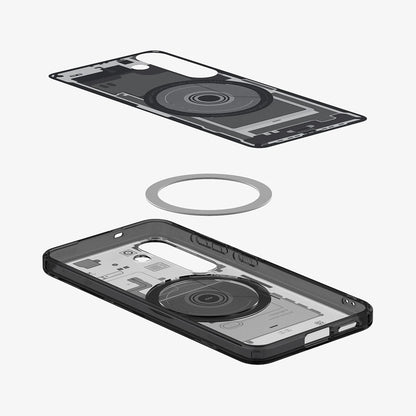 MagSafe Case for Samsung Galaxy S25 S931, Spigen, Ultra Hybrid Zero One, Black ACS09003