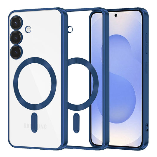 Etui MagSafe do Samsung Galaxy S25 S931, Techsuit, Luxury Crystal, Ciemnoniebieskie