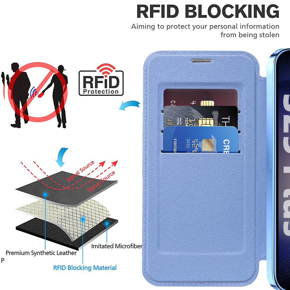 Etui MagSafe do Samsung Galaxy S25 S931, Techsuit, SmartMag Book, Niebieski