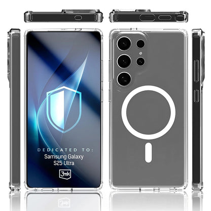 Etui MagSafe do Samsung Galaxy S25 Ultra S938, 3MK, Armor MagCase, Przezroczyste