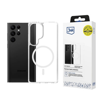 Etui MagSafe do Samsung Galaxy S25 Ultra S938, 3MK, Armor MagCase, Przezroczyste