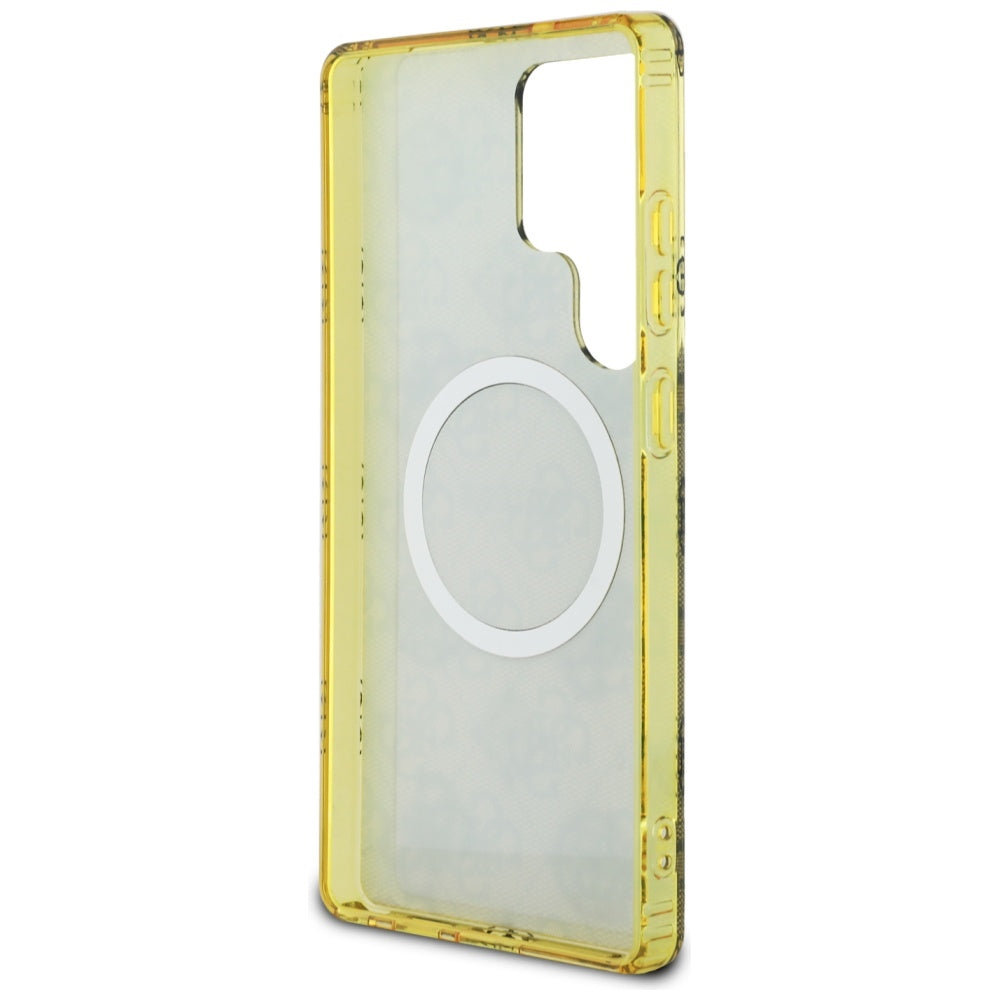 Etui MagSafe dla Samsung Galaxy S25 Ultra S938, Guess, IML Peony On 4G Background, Brązowy