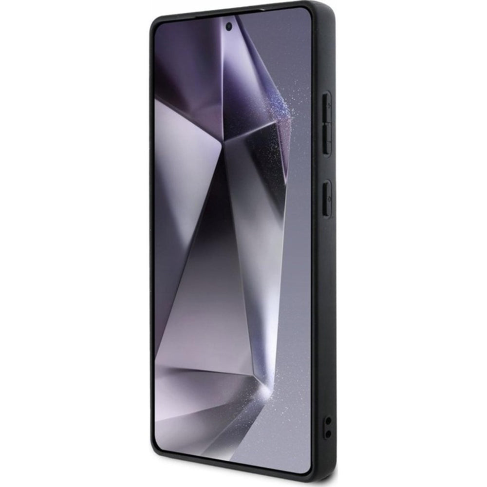 Etui MagSafe dla Samsung Galaxy S25 Ultra S938, Guess, Peony Grained Hot Stamp Triangle, Brązowy