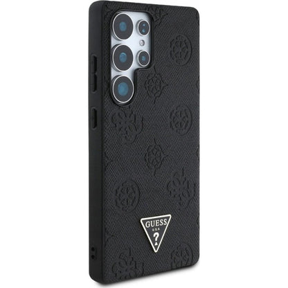 Etui MagSafe dla Samsung Galaxy S25 Ultra S938, Guess, Peony Grained Hot Stamp Triangle, Brązowy