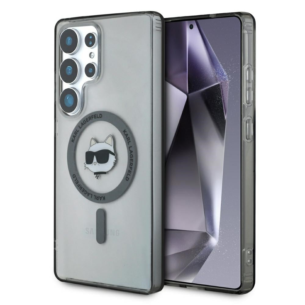 Etui MagSafe dla Samsung Galaxy S25 Ultra S938, Karl Lagerfeld, IML Choupette's Head, Czarne