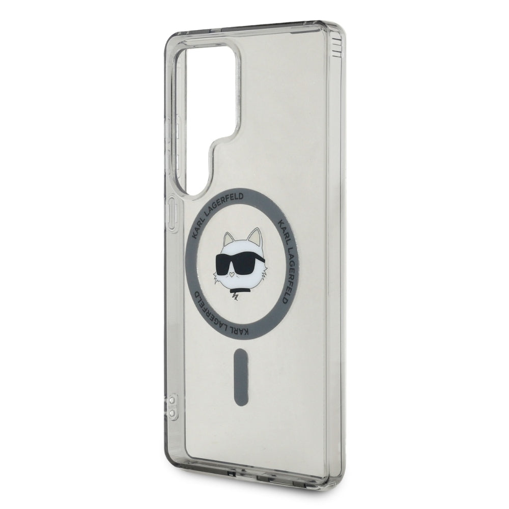Etui MagSafe dla Samsung Galaxy S25 Ultra S938, Karl Lagerfeld, IML Choupette's Head, Czarne
