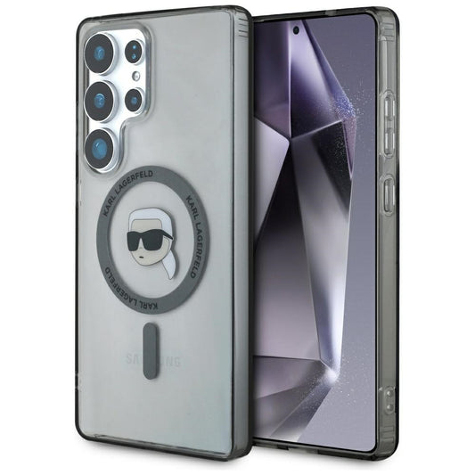 Etui MagSafe dla Samsung Galaxy S25 Ultra S938, Karl Lagerfeld, IML Karl's Head, Czarne
