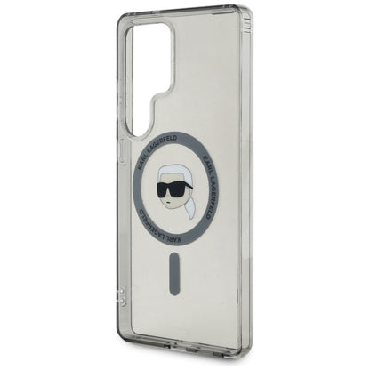 Etui MagSafe dla Samsung Galaxy S25 Ultra S938, Karl Lagerfeld, IML Karl's Head, Czarne