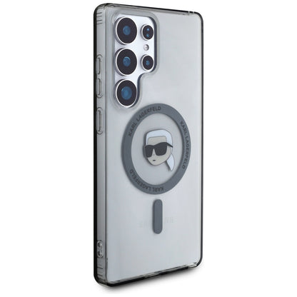 Etui MagSafe dla Samsung Galaxy S25 Ultra S938, Karl Lagerfeld, IML Karl's Head, Czarne