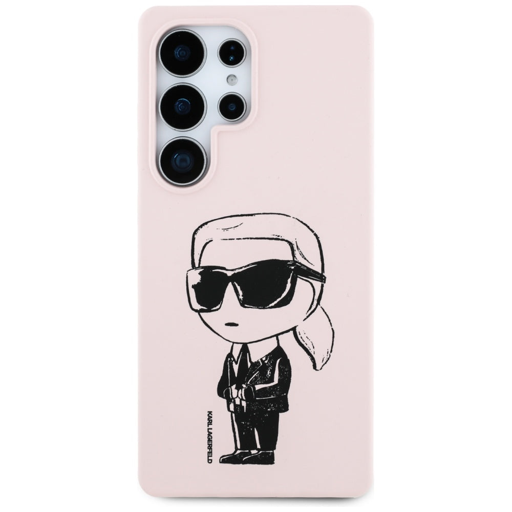 Etui MagSafe dla Samsung Galaxy S25 Ultra S938, Karl Lagerfeld, Silikonowe Graffiti, Różowy