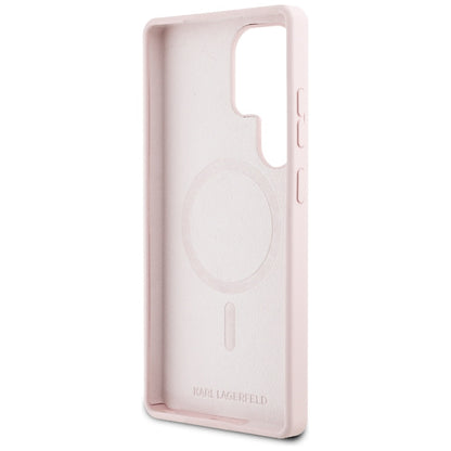 Etui MagSafe dla Samsung Galaxy S25 Ultra S938, Karl Lagerfeld, Silikonowe Graffiti, Różowy