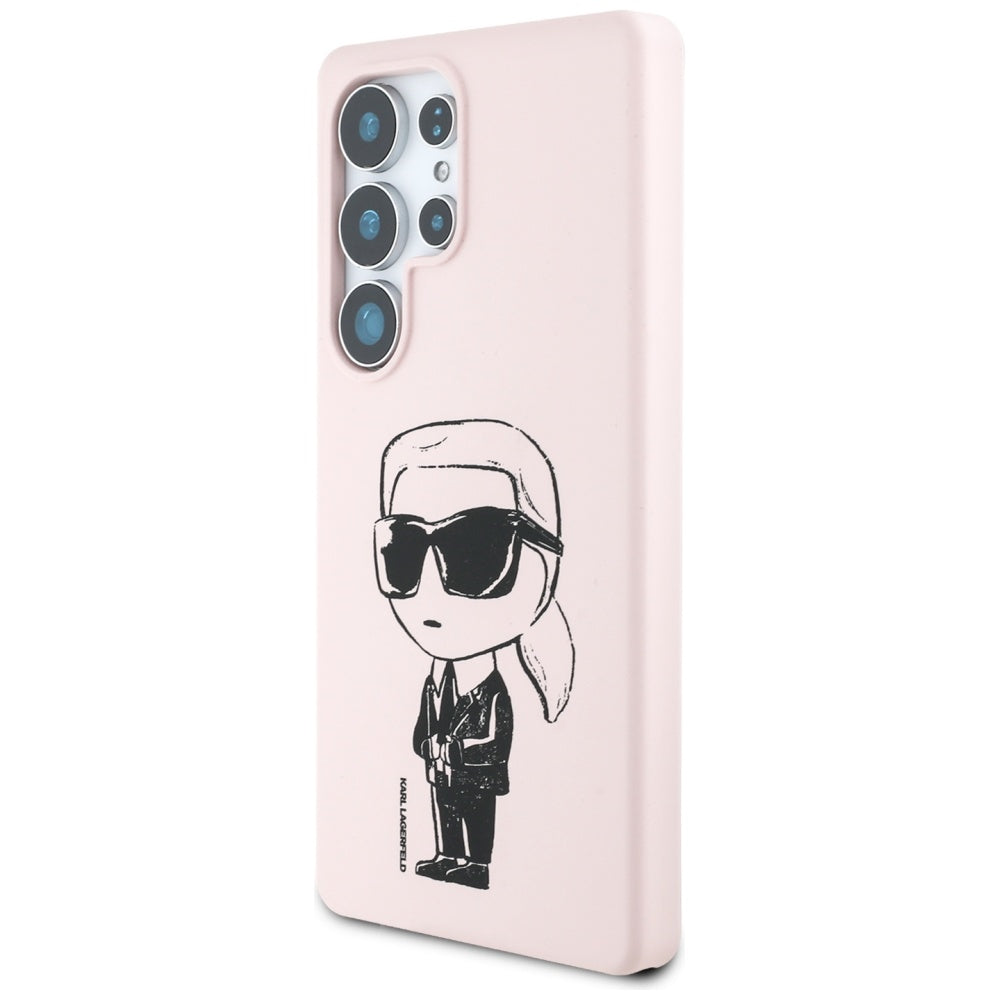 Etui MagSafe dla Samsung Galaxy S25 Ultra S938, Karl Lagerfeld, Silikonowe Graffiti, Różowy
