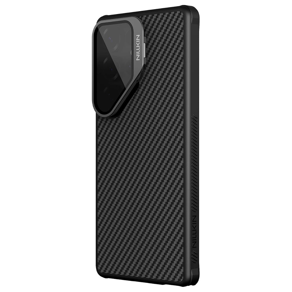 Etui MagSafe do Samsung Galaxy S25 Ultra S938, Nillkin, CarboProp z przezroczystą czarną osłoną obiektywu, czarne