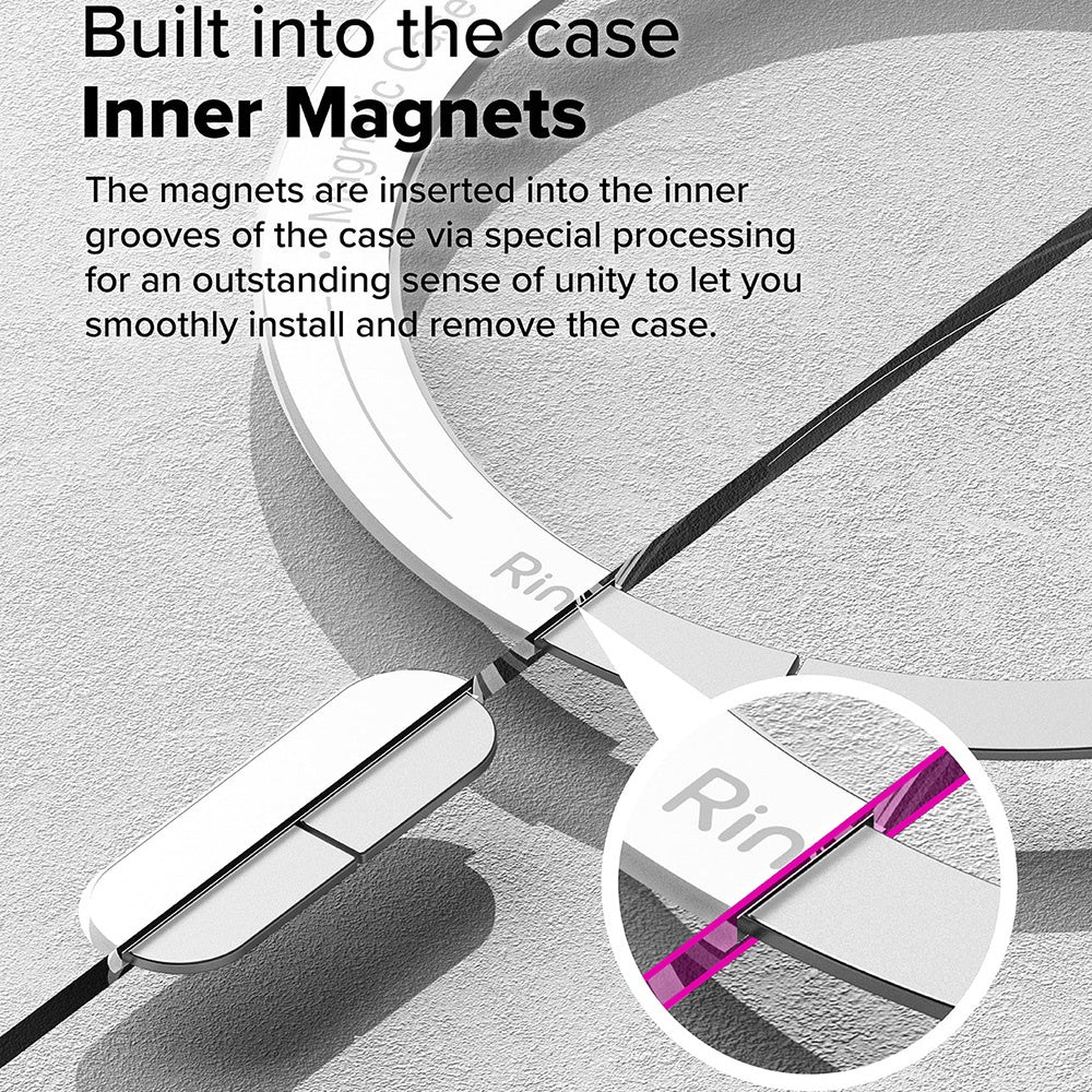 Etui MagSafe do Samsung Galaxy S25 Ultra S938, Ringke, Fusion, Matowa Przezroczysta