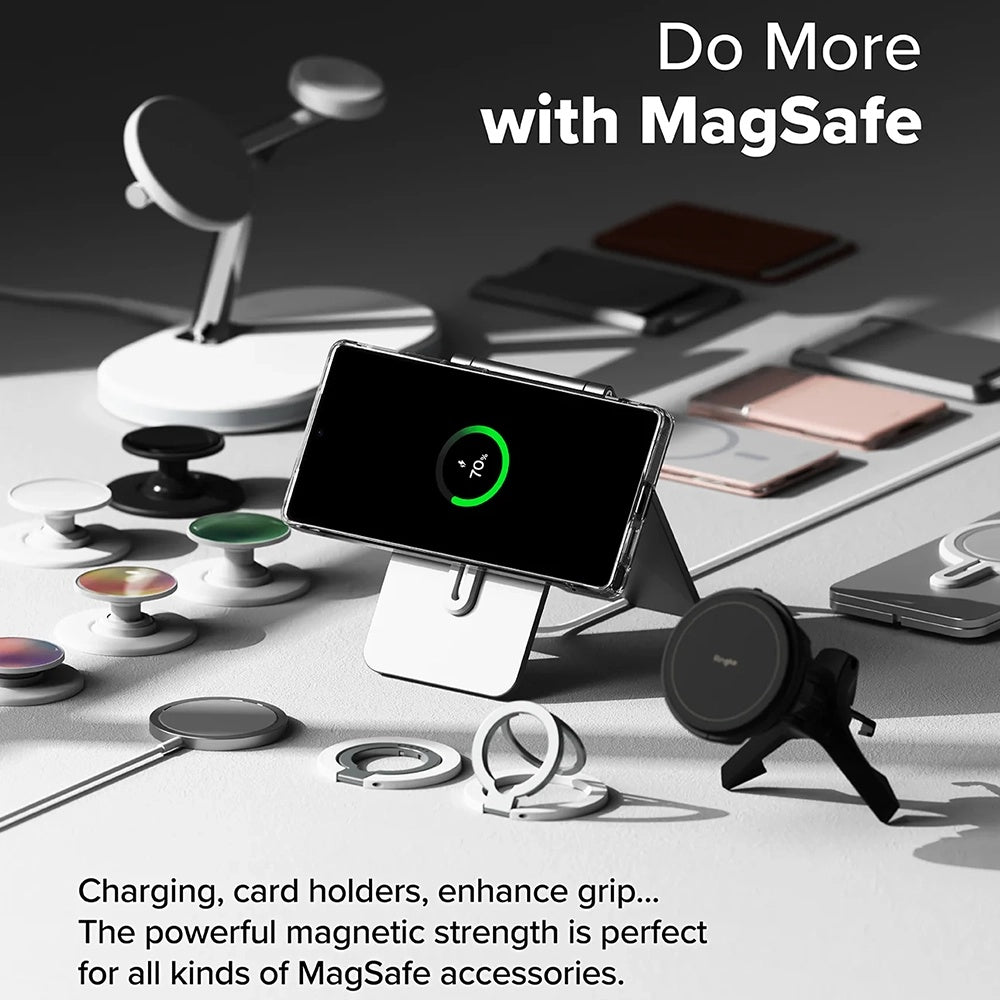 Etui MagSafe do Samsung Galaxy S25 Ultra S938, Ringke, Fusion, Matowa Przezroczysta