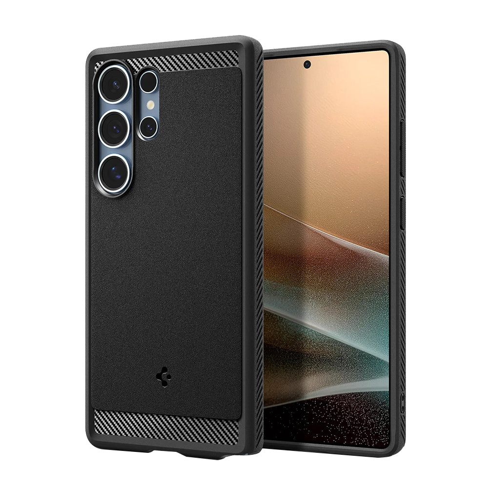 Etui MagSafe dla Samsung Galaxy S25 Ultra S938, Spigen, Rugged Armor, Matowe Czarne ACS08951