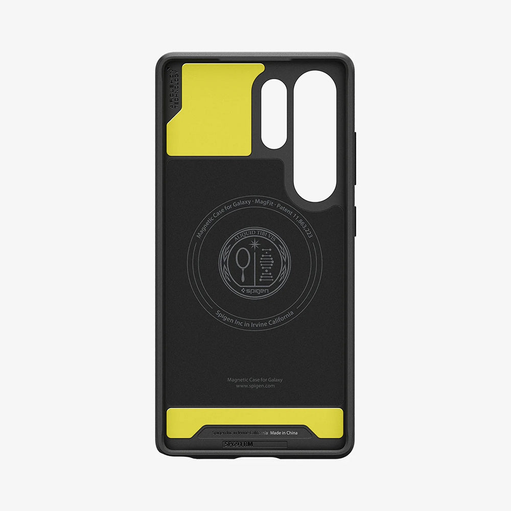 Etui MagSafe dla Samsung Galaxy S25 Ultra S938, Spigen, Rugged Armor, Matowe Czarne ACS08951