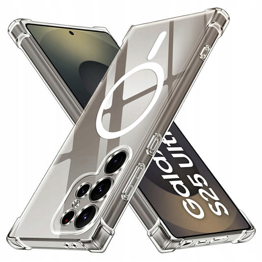 Etui MagSafe do Samsung Galaxy S25 Ultra S938, Techsuit, odporne na wstrząsy, przezroczyste