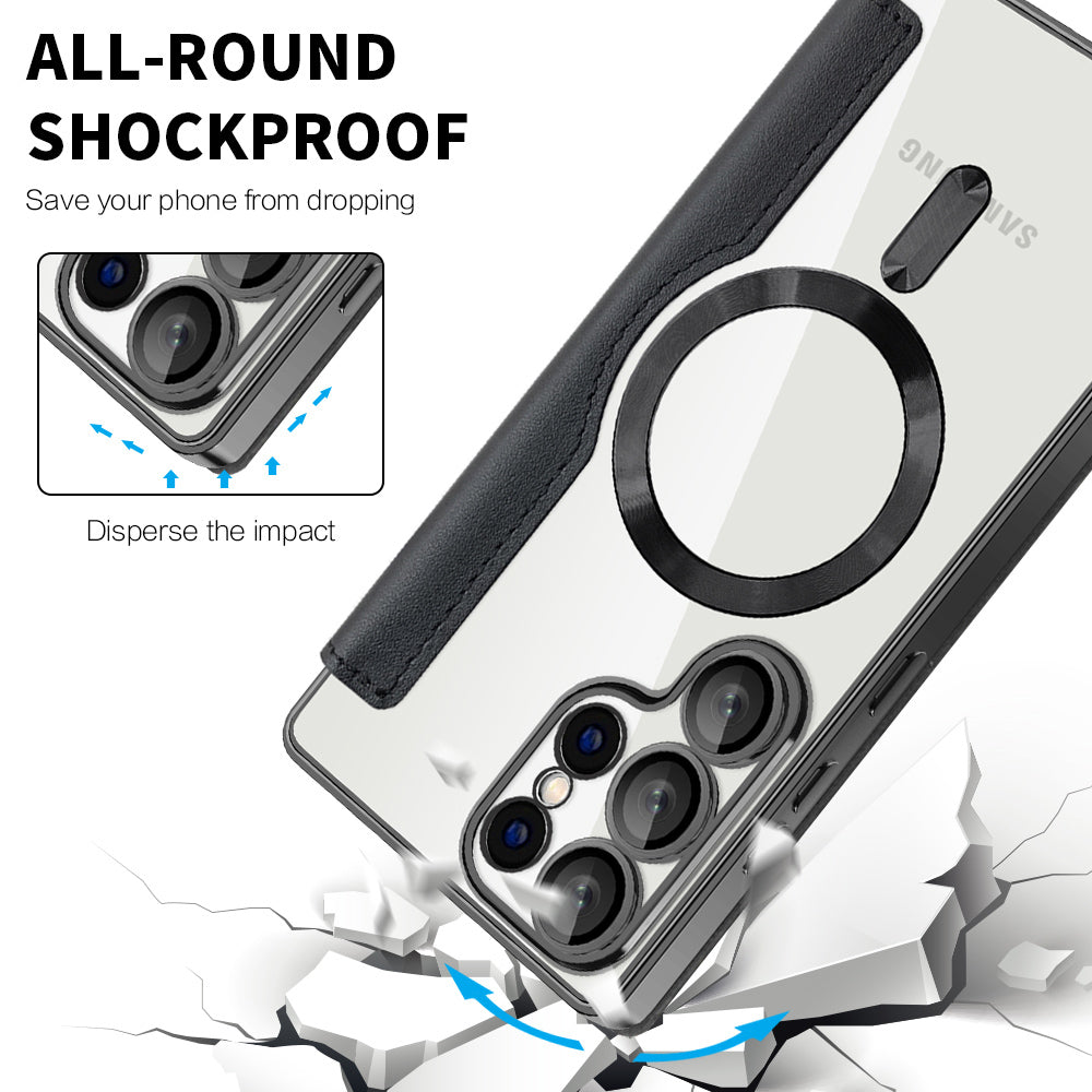 Etui MagSafe do Samsung Galaxy S25 Ultra S938, Techsuit, SmartMag Book, czarne