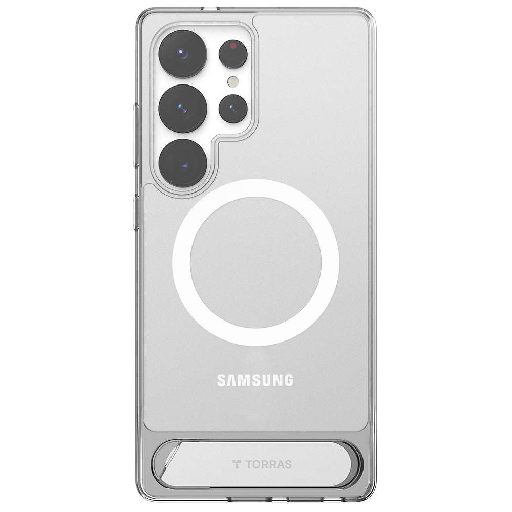 Etui MagSafe dla Samsung Galaxy S25 Ultra S938, Torras, Pstand, Przezroczyste