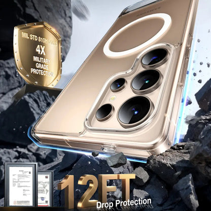 Etui MagSafe dla Samsung Galaxy S25 Ultra S938, Torras, Pstand, Przezroczyste