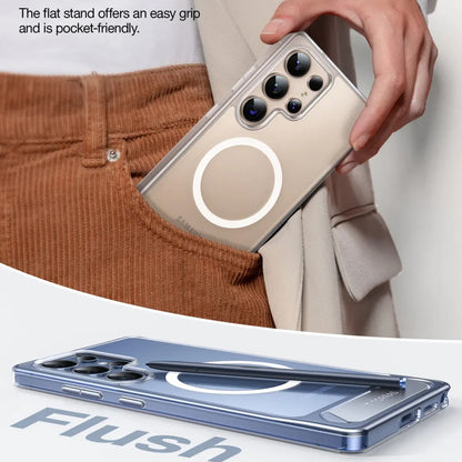 Etui MagSafe dla Samsung Galaxy S25 Ultra S938, Torras, Pstand, Przezroczyste