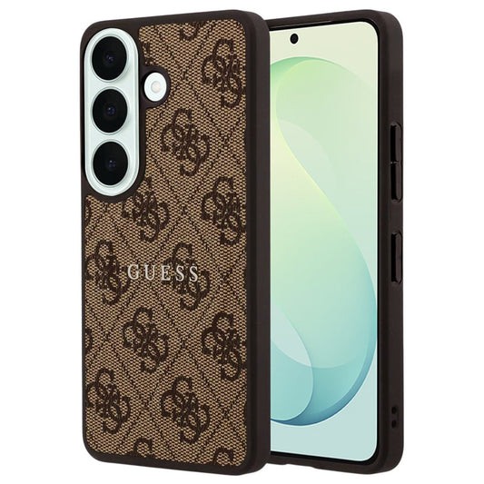 Etui MagSafe do Samsung Galaxy S26 FE S741, Guess, 4G Embossed Ring Classic Logo, brązowe