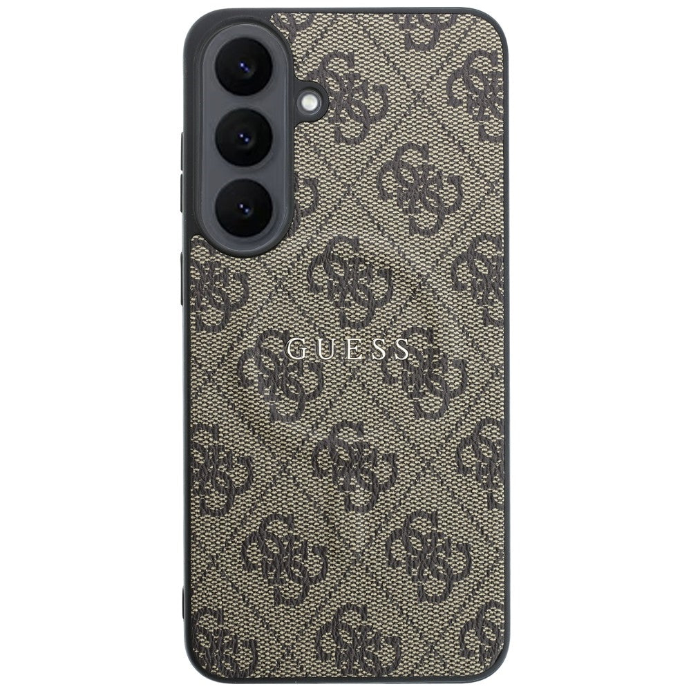 Etui MagSafe do Samsung Galaxy S26 FE S741, Guess, 4G Embossed Ring Classic Logo, brązowe