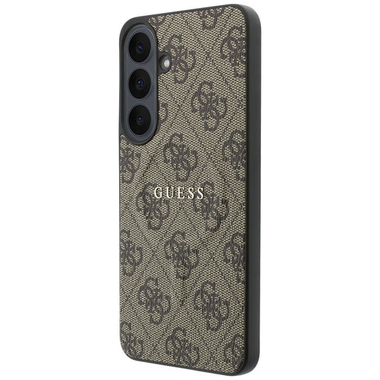 Etui MagSafe do Samsung Galaxy S26 FE S741, Guess, 4G Embossed Ring Classic Logo, brązowe