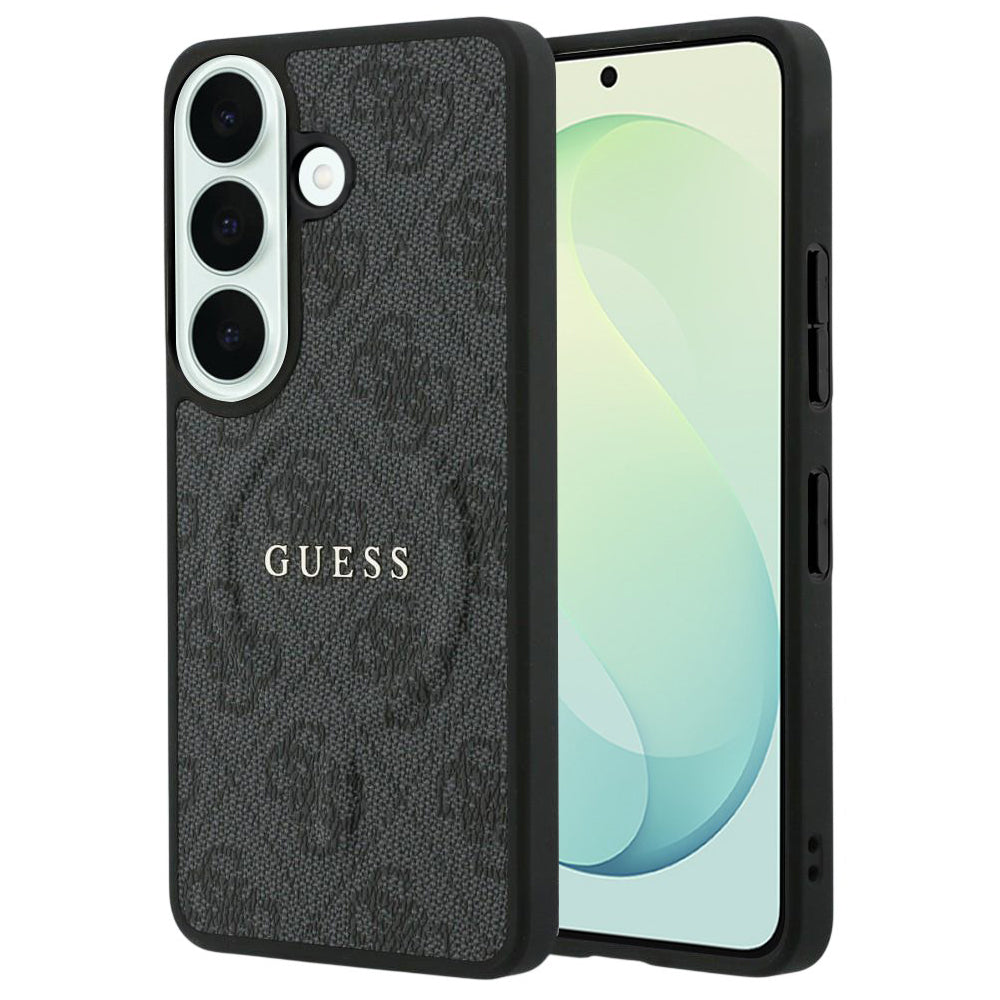 Etui MagSafe do Samsung Galaxy S26 FE S741, Guess, 4G Embossed Ring Classic Logo, czarne