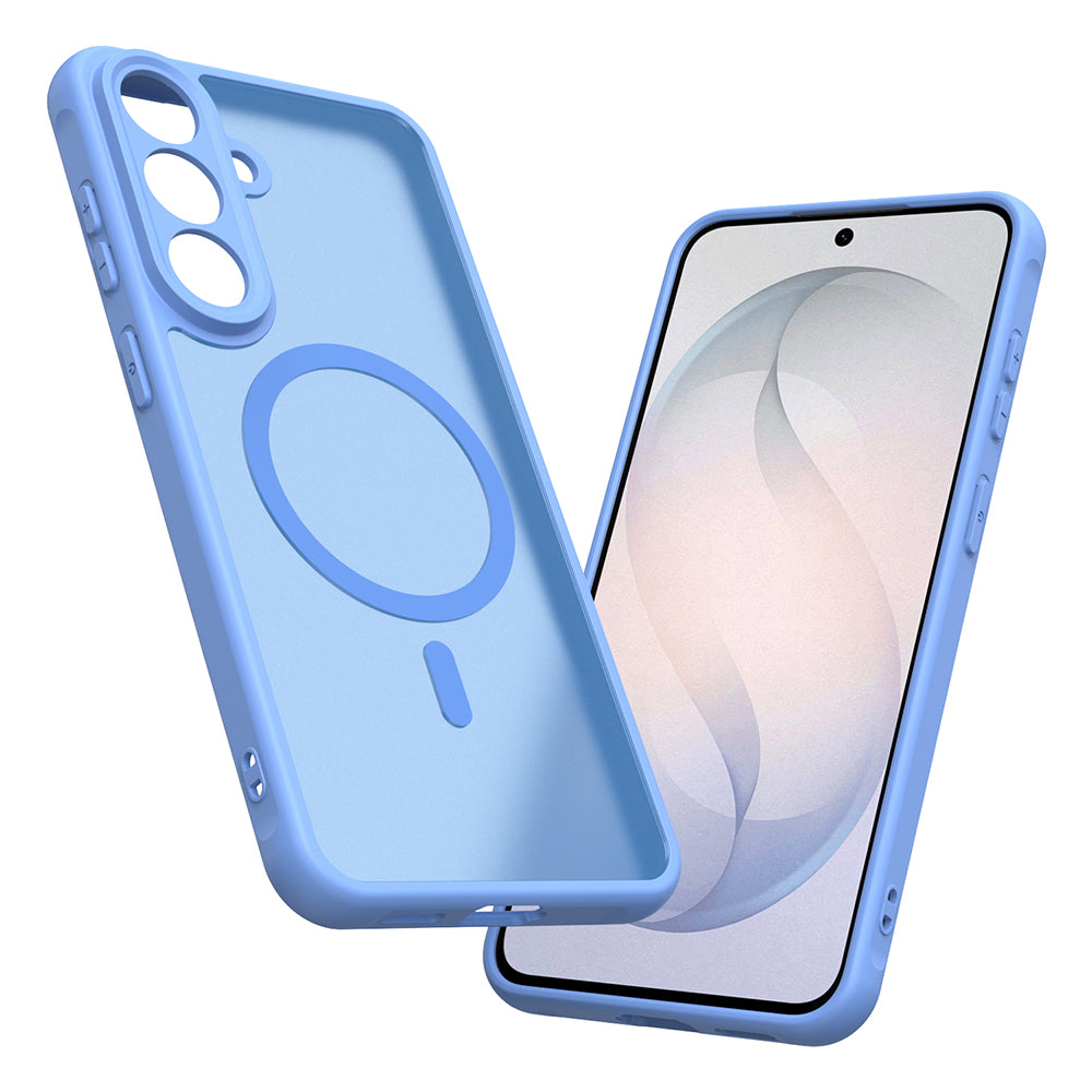 MagSafe Case for Samsung Galaxy S26 FE S741, Techsuit, HaloFrost II, Blue