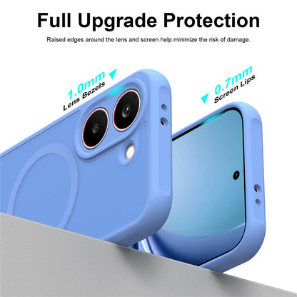 MagSafe Case for Samsung Galaxy S26 FE S741, Techsuit, HaloFrost II, Blue