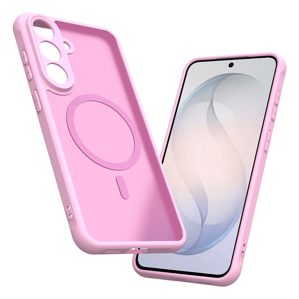 MagSafe Case for Samsung Galaxy S26 FE S741, Techsuit, HaloFrost II, Pink