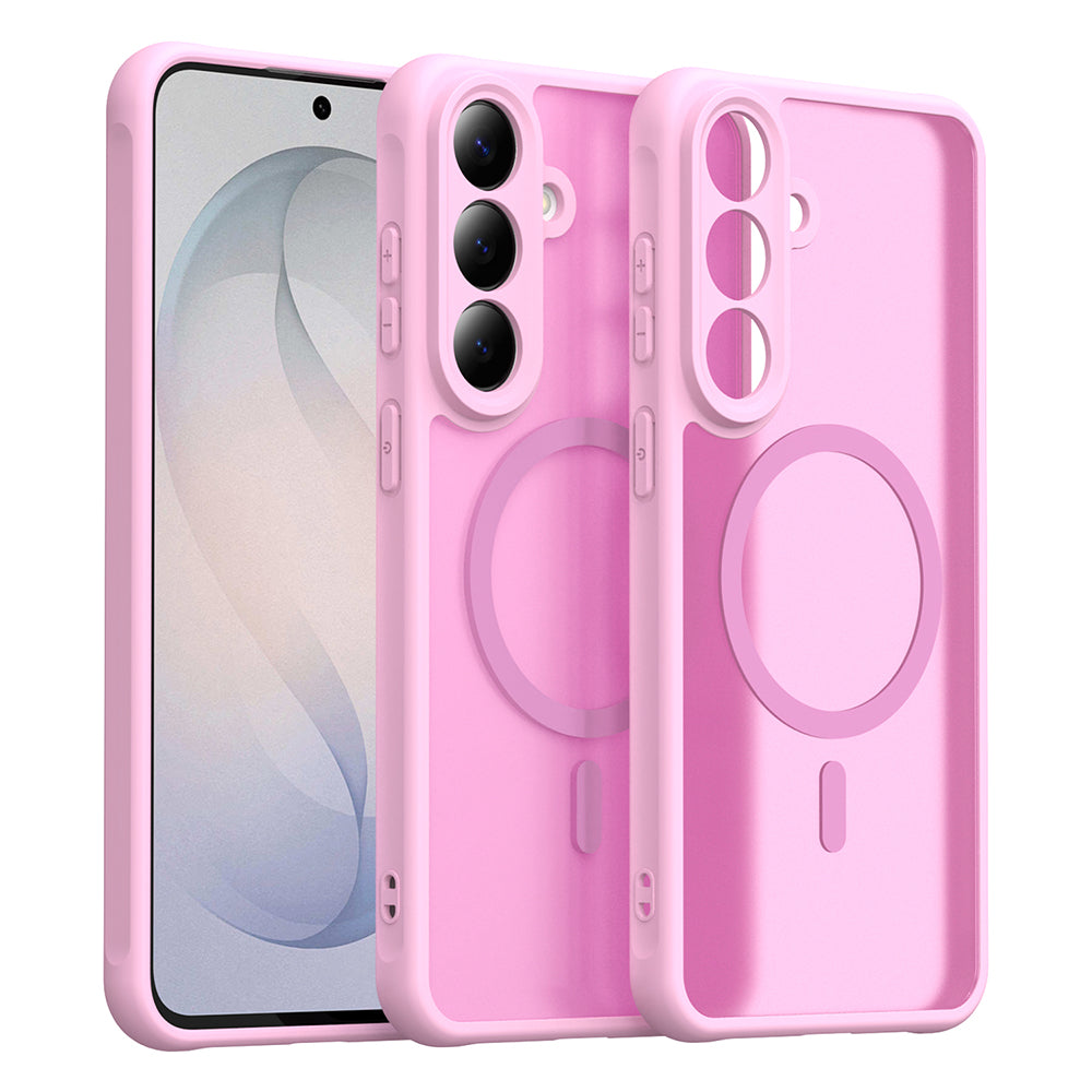 MagSafe Case for Samsung Galaxy S26 FE S741, Techsuit, HaloFrost II, Pink