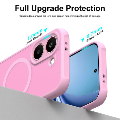 MagSafe Case for Samsung Galaxy S26 FE S741, Techsuit, HaloFrost II, Pink