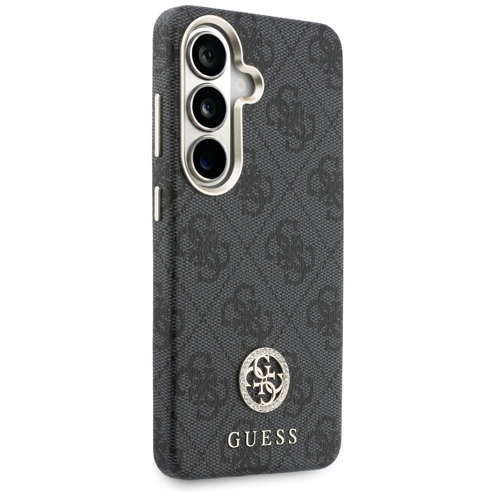 Etui MagSafe do Samsung Galaxy S26 Plus S947, Guess, 4G Rhinestone Round Logo, czarne
