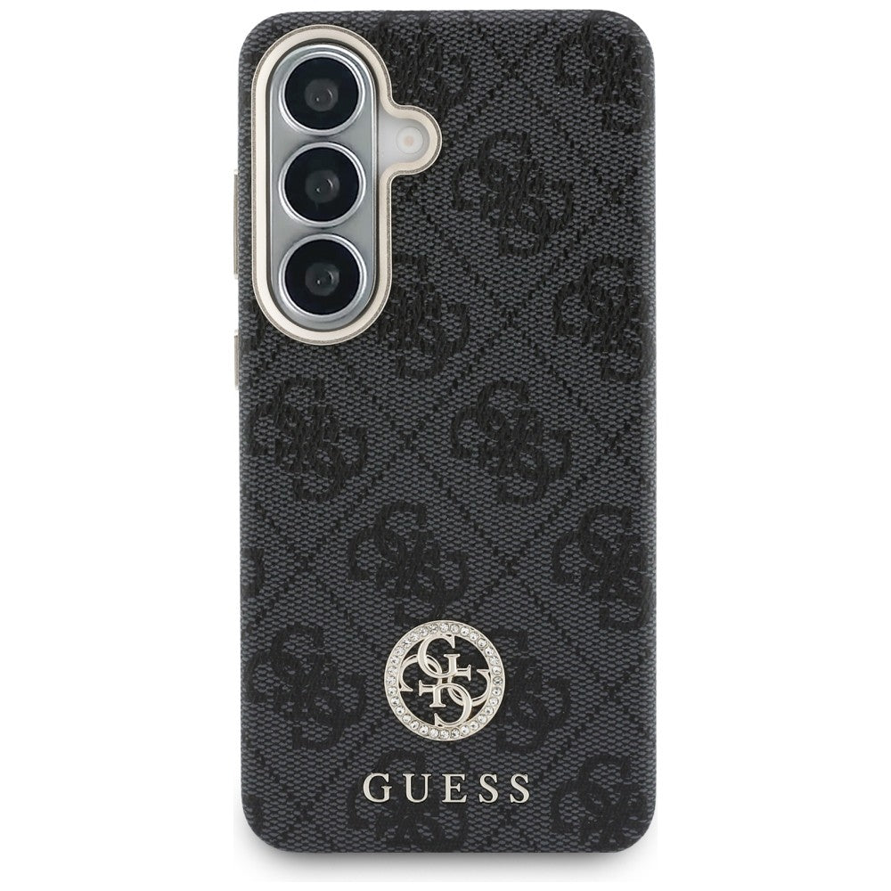 Etui MagSafe do Samsung Galaxy S26 Plus S947, Guess, 4G Rhinestone Round Logo, czarne