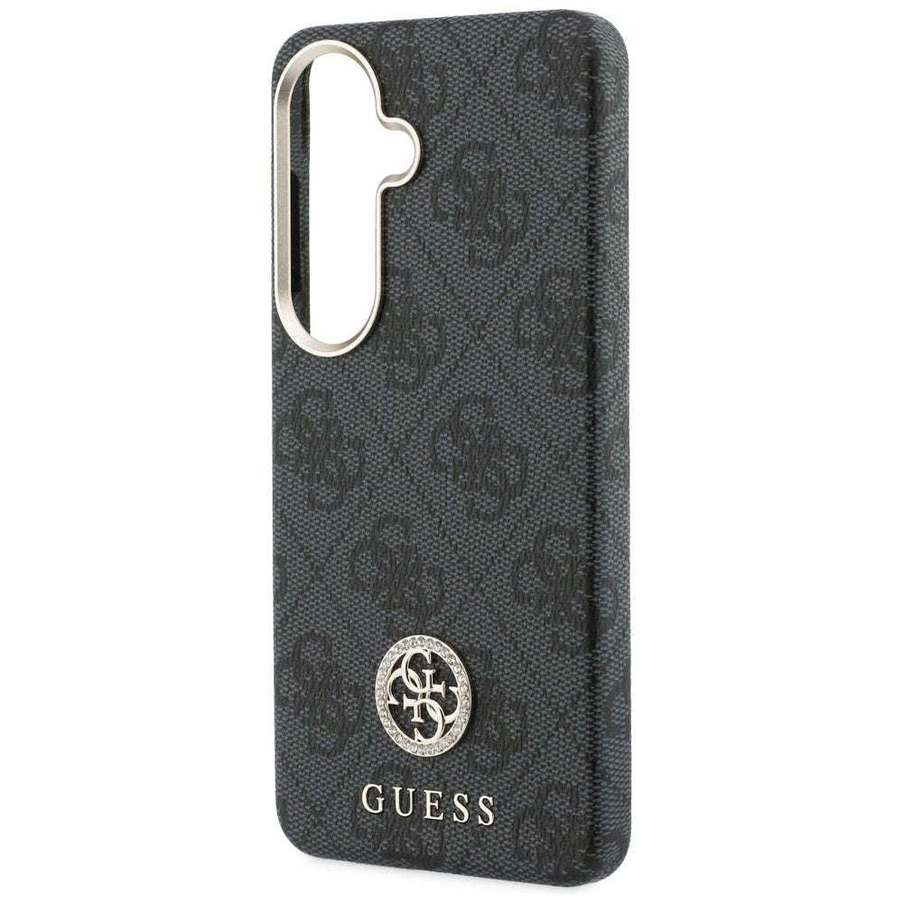 Etui MagSafe do Samsung Galaxy S26 Plus S947, Guess, 4G Rhinestone Round Logo, czarne