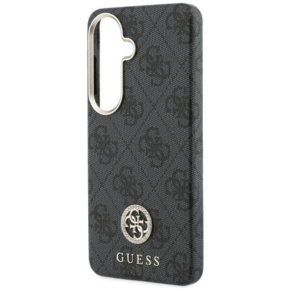 Etui MagSafe do Samsung Galaxy S26 Plus S947, Guess, 4G Rhinestone Round Logo, czarne