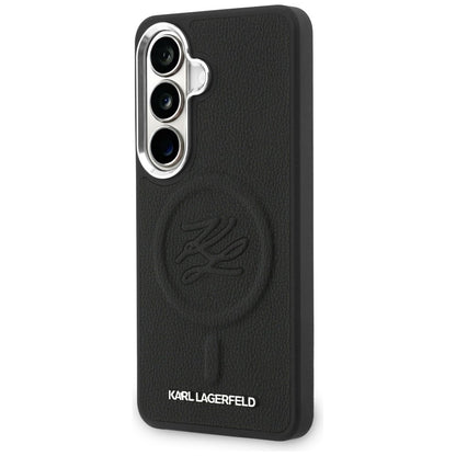 Etui MagSafe dla Samsung Galaxy S26 Plus S947, Karl Lagerfeld, Initial Logo Debossed, Czarne