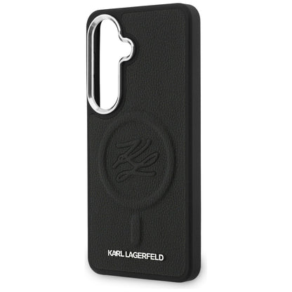 Etui MagSafe dla Samsung Galaxy S26 Plus S947, Karl Lagerfeld, Initial Logo Debossed, Czarne