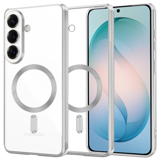 Etui MagSafe dla Samsung Galaxy S26 Plus, Techsuit, Luxury Crystal, Srebrne