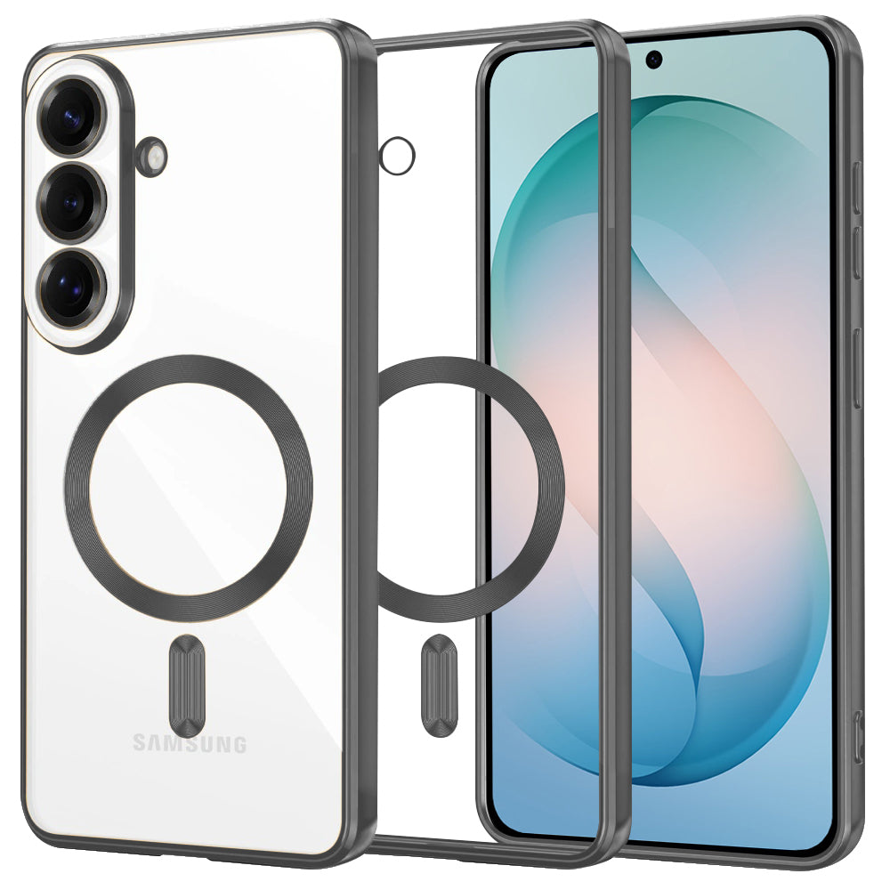 MagSafe Case for Samsung Galaxy S26 Plus, Techsuit, Luxury Crystal, Black