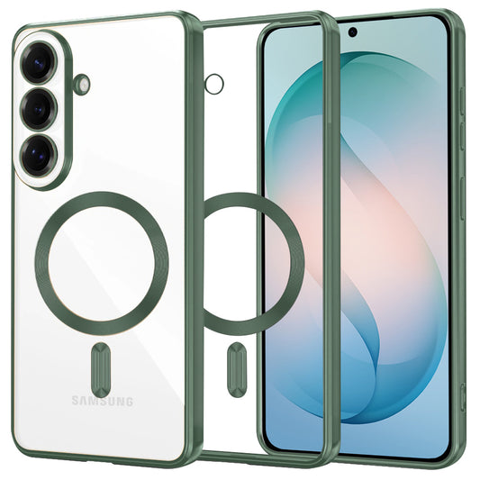 Etui MagSafe dla Samsung Galaxy S26 Plus, Techsuit, Luxury Crystal, Ciemnozielony