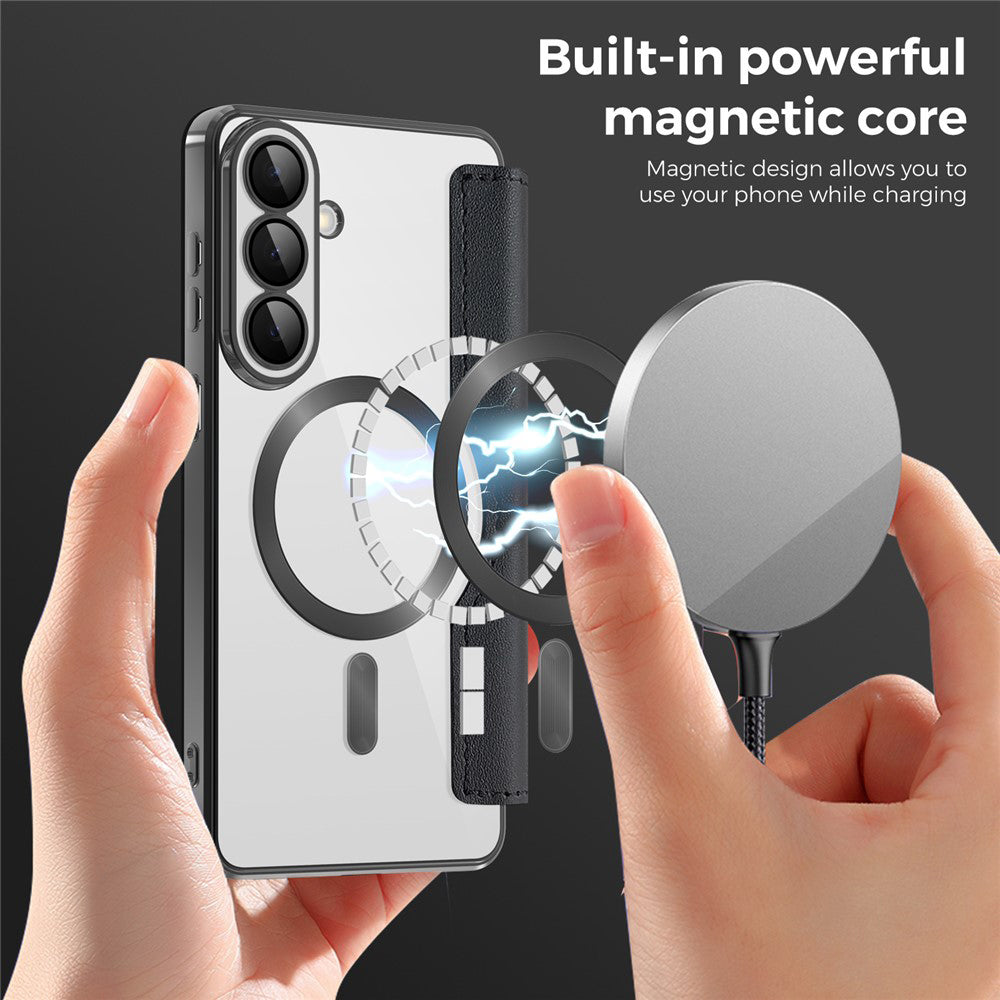 Etui MagSafe dla Samsung Galaxy S26 Plus, Techsuit, SmartMag Book, Czarne