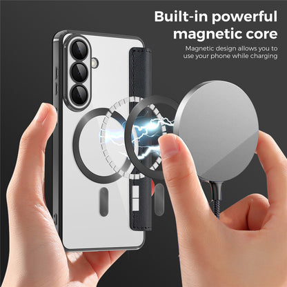 Etui MagSafe dla Samsung Galaxy S26 Plus, Techsuit, SmartMag Book, Czarne