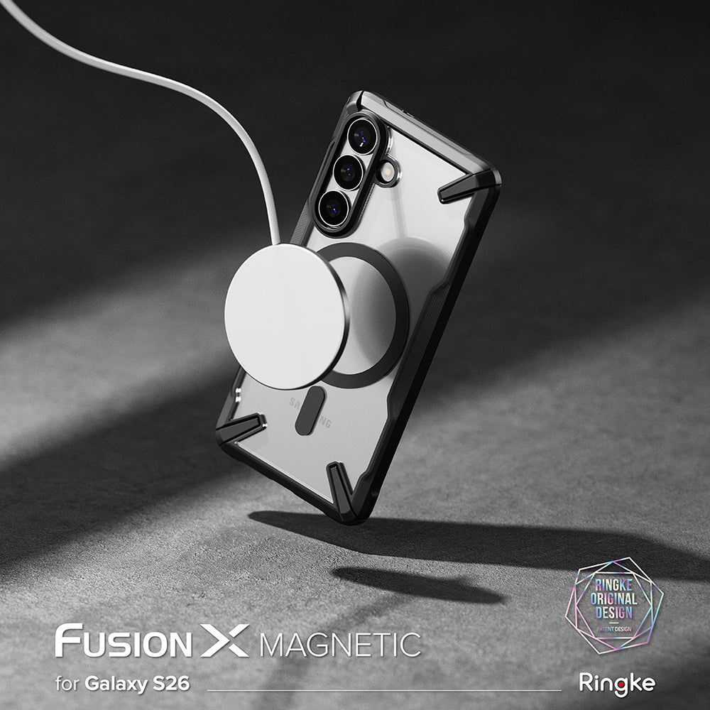 Etui MagSafe dla Samsung Galaxy S26, Ringke, Fusion X, Czarne