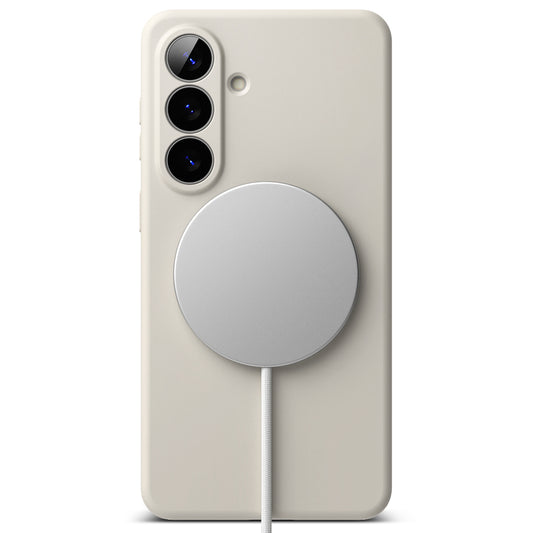 Etui MagSafe dla Samsung Galaxy S26, Ringke, Silikonowe, Kremowe