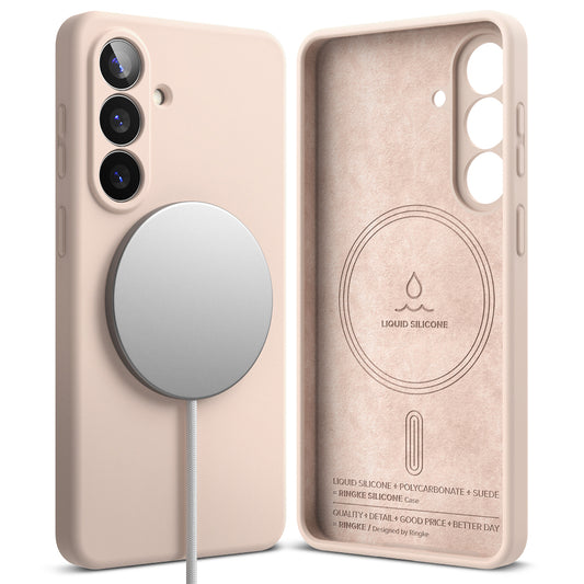 Etui MagSafe dla Samsung Galaxy S26, Ringke, Silikon, Różowy